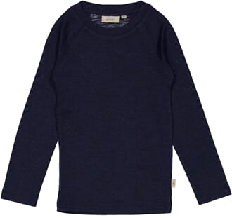 Wool T-Shirt navy - Wheat