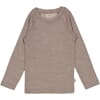 Wool T-Shirt khaki melange - Wheat