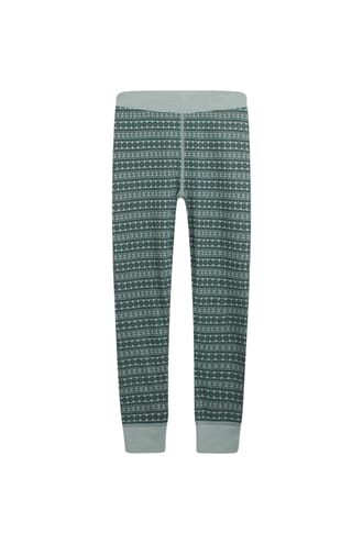 Laso Leggings ull/bambus jacquard jade green - Hust & Claire