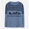 Abba ullgenser med elg blue glass - Hust & Claire