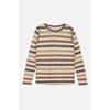 Abba T-shirt ull/bambus striper coffee - Hust & Claire