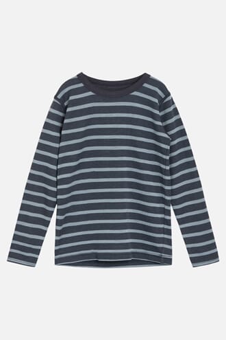 Abba genser ull/bambus striper ombre blue - Hust & Claire