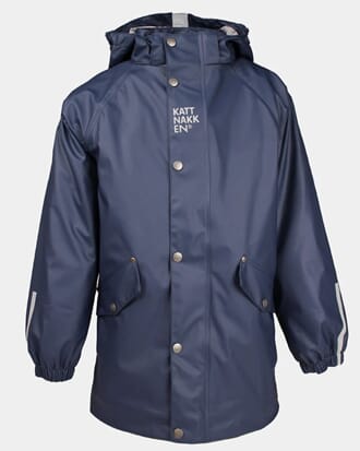 Regnparkas junior Marine - Kattnakken