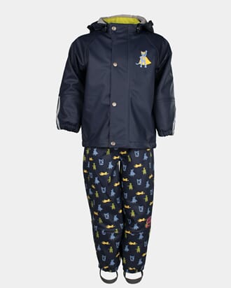 Regnsett Plask marine - Kattnakken