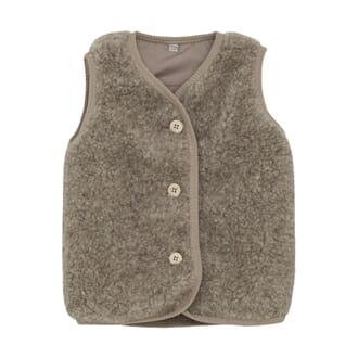 Vest Wool Teddy camel mel - Huttelihut