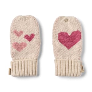 Jacquard Mittens Towsi offwhite melange - Wheat