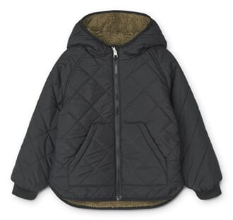 Jackson reversible jacket khaki black mix - Liewood