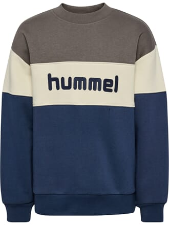 Jr Loose Block Crewneck dark gull gray - Hummel