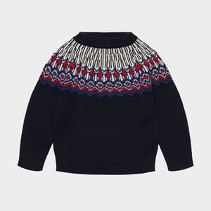 Fair Isle Sweater dark navy - Fub