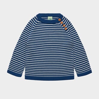 Sweater deep indigo/ecru - Fub