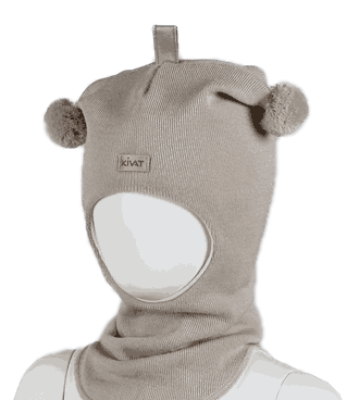 Wool hood Kivat logo latte - Kivat
