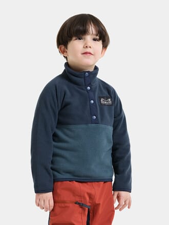 Monte Kids Half Button mountain blue - Didriksons