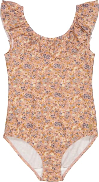 Swimsuit Marie-Louise flowers and seashells - Wheat