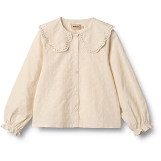 Shirt L/S Flora eggshell - wheat