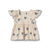 Sally Ss Blouse sandshell aop - Fliink