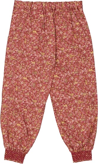 Trousers Sara Lined flowers and cats - Wheat