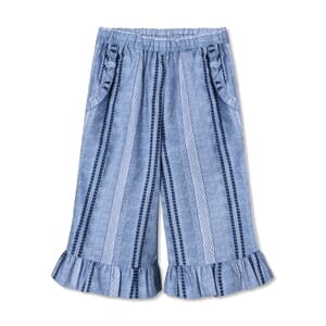 Amie Ruffle Pant navy - Fliink