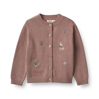 Knit Cardigan Ella lavender rose - Wheat