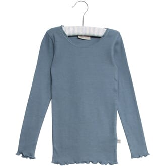 Rib T-Shirt Lace LS flintstone - Wheat