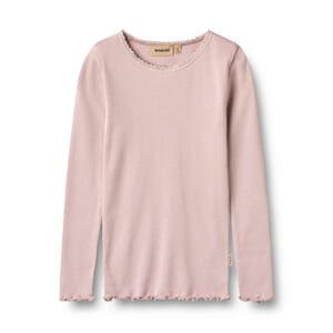 Rib T-shirt L/S Reese soft lilac - Wheat
