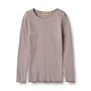 Rib T-shirt L/S Reese dusty purple - Wheat