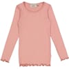 Rib T-Shirt Lace LS rosie - Wheat
