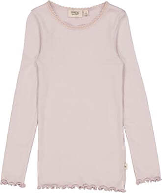 Rib T-Shirt Lace LS soft lilac - Wheat