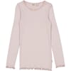Rib T-Shirt Lace LS soft lilac - Wheat