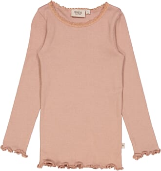 Rib T-Shirt Lace LS rose dawn - Wheat