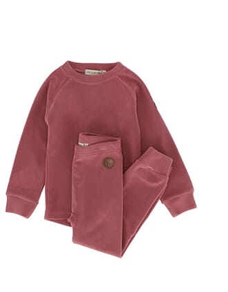 Jona Fleece-sett gammelrosa - Gullkorn