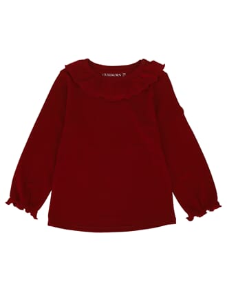 Sonja Longsleeve dyp rød- Gullkorn