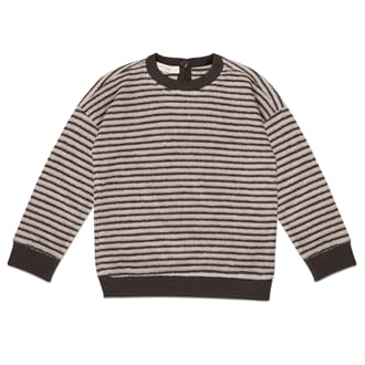 Sweater loopy stripes Graphite - Phil & Phae