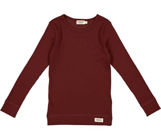 Plain Tee LS dark ruby - MarMar