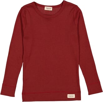 Plain Tee LS hibiscus red - MarMar