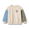 Sweatshirt L/S badge Elliot offwhite - Wheat