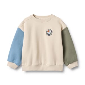 Sweatshirt L/S badge Elliot offwhite - Wheat