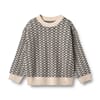 Jaquard Pullover Elias warm sand melange - Wheat