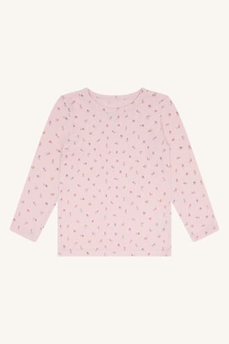 Austin T-shrt LS Flowers chalk pink - Hust & Claire