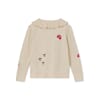 F2122 - NOVA EMBR. RUFFLE PULLOVER - SANDSHELL - Extra 1