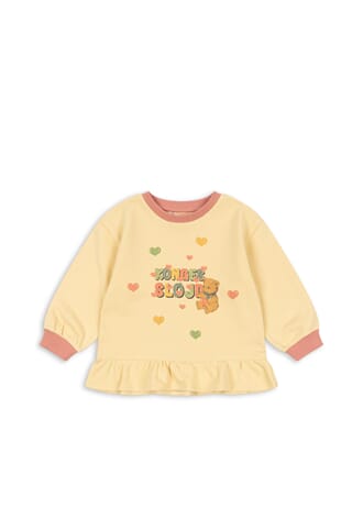 Spotty Frill Sweat banana crepe - Konges Sløjd