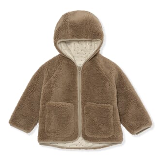 Teddy Cardigan dark brown - Konges Sløjd