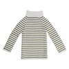 Rib Sweater striped ivory/olive - Esencia