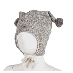 Wool hat nordic pattern beige mel/offwhite - Kivat