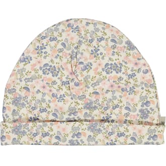 Hat Soft flowers and seashells - Wheat