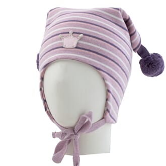 Striped crown hat purple/white - Kivat