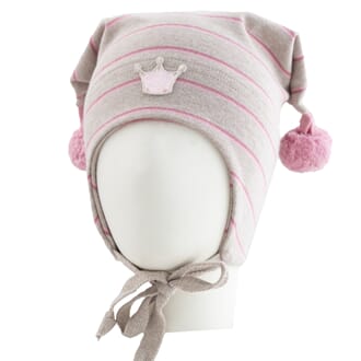 Striped crown hat beige/pink - Kivat