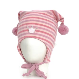 Striped crown hat windproof pink/soft pink - Kivat