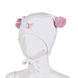Windproof hat butterfly white - Kivat