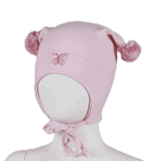 Windproof hat butterfly light pink - Kivat