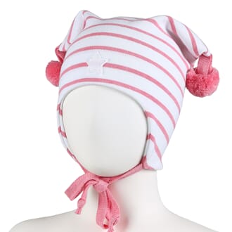 Striped windproof hat star white/pink - Kivat